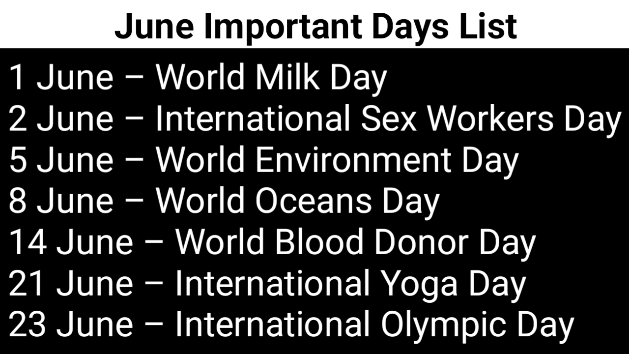 Read more about the article June Important Days List